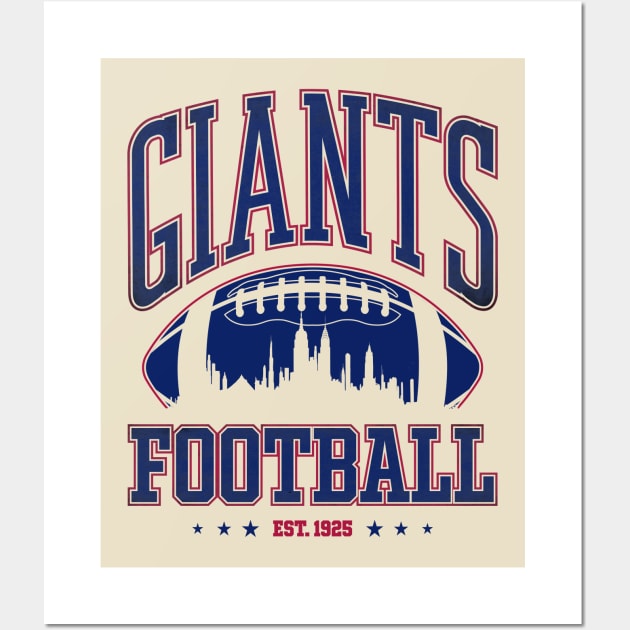 New York Giants Football Wall Art by Jandara